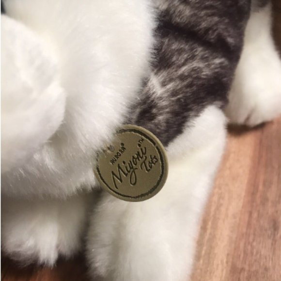 Aurora Miyoni Tots Siberian Husky Puppy Plush 10" Soft Toy Realistic EUC Collar - Picture 7 of 7